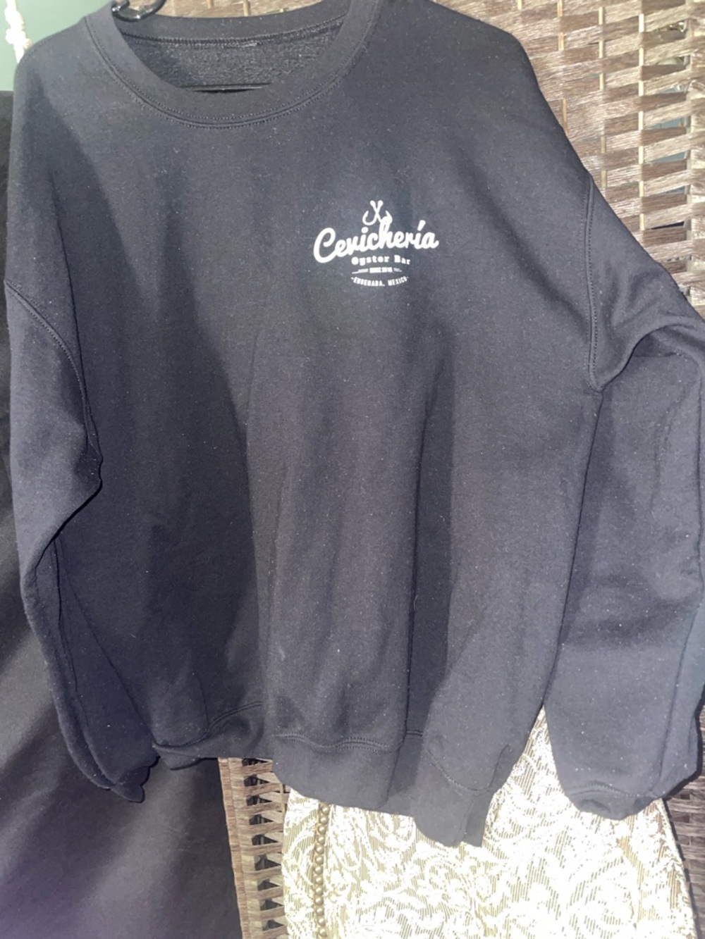 Black Crewneck Sweater - Men